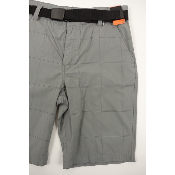 Amplify Vesper Shorts Men 36 Pockets Belted Cotton Polyester Gray Flat Front - Picture 4 of 9